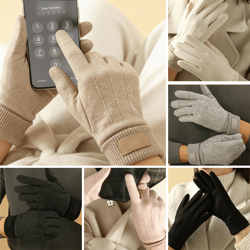 🧤✨ Arlo Cashmere-Look Touchscreen Handschuhe – Doppelseitiges Mikrofaser-Fleece für Elegante Wärme! ✨📱