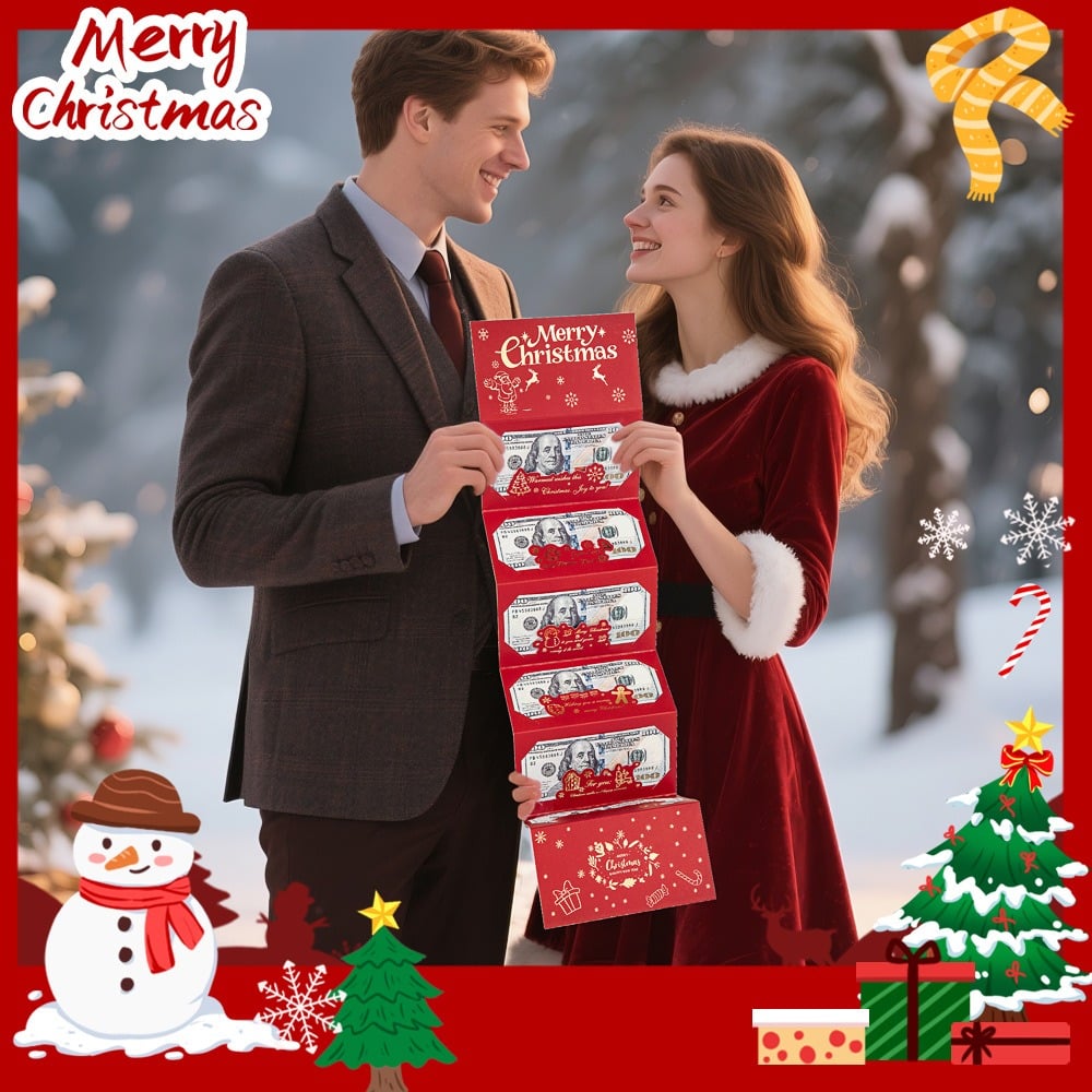 🎅Weihnachtsvorverkauf – 49 % Rabatt🎁 Kreativer, faltbarer Weihnachts-Geldumschlag zum Selbermachen🔥