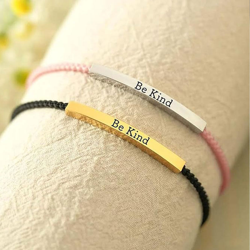 ✨📿 Geflochtenes Edelstahlarmband – Verstellbares Armband mit motivierender Botschaft für tägliche Inspiration! ✨🦾