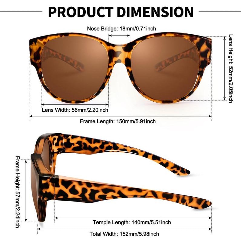 🕶 Neue Cat-Eye-Sonnenbrille in Übergröße, mit polarisierenden Gläsern und UV400-Schutz.