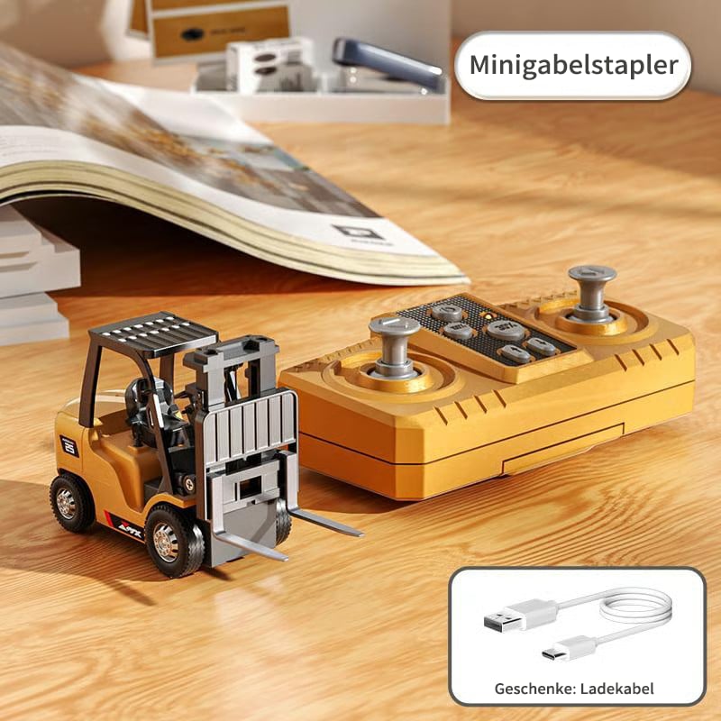 🚜✨ Fernsteuerbarer Bagger, Gabelstapler & Kipper – Mini RC Baustellen-Set aus Legierung mit Geländefähigkeit! ✨🏗️