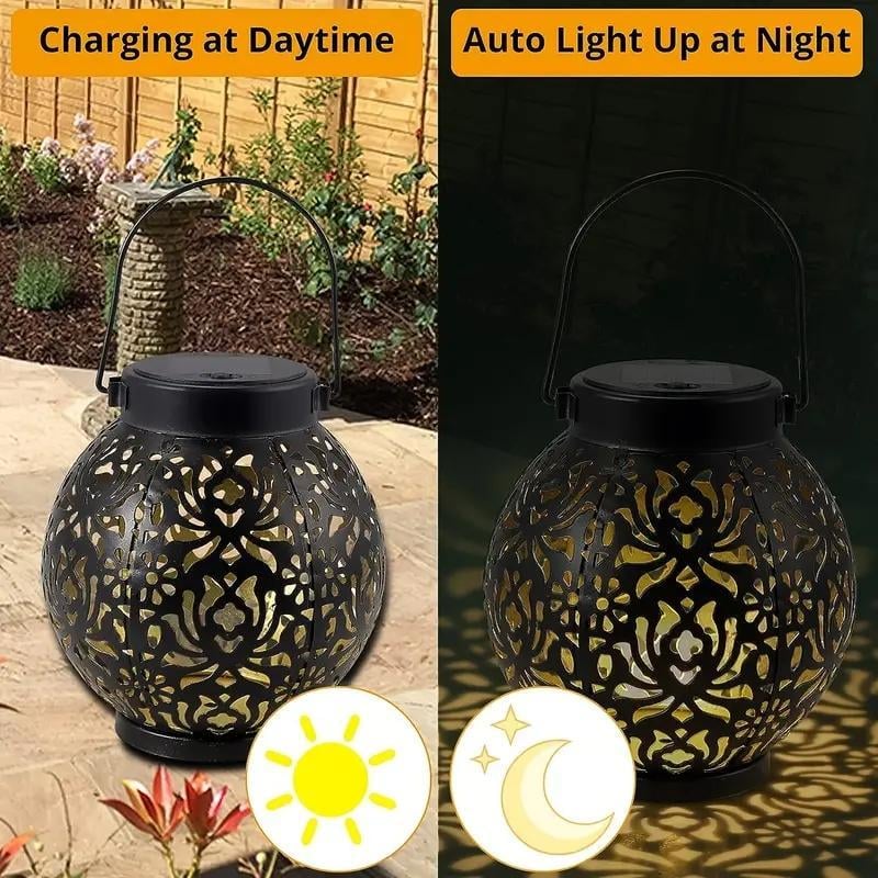 🥳2026 HEISSER VERKAUF🌿 50 % RABATT! Solarbetriebene Pendelleuchten – Aufwendige Blumenausschnitte werfen wunderschöne Schatten. Metall, IP55 wasserdicht. Automatisches Ein- und Ausschalten, kein Stromverbrauch. Magisches Gartenlicht. 🏡✨