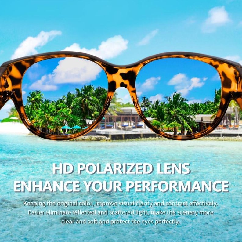 🕶 Neue Cat-Eye-Sonnenbrille in Übergröße, mit polarisierenden Gläsern und UV400-Schutz.