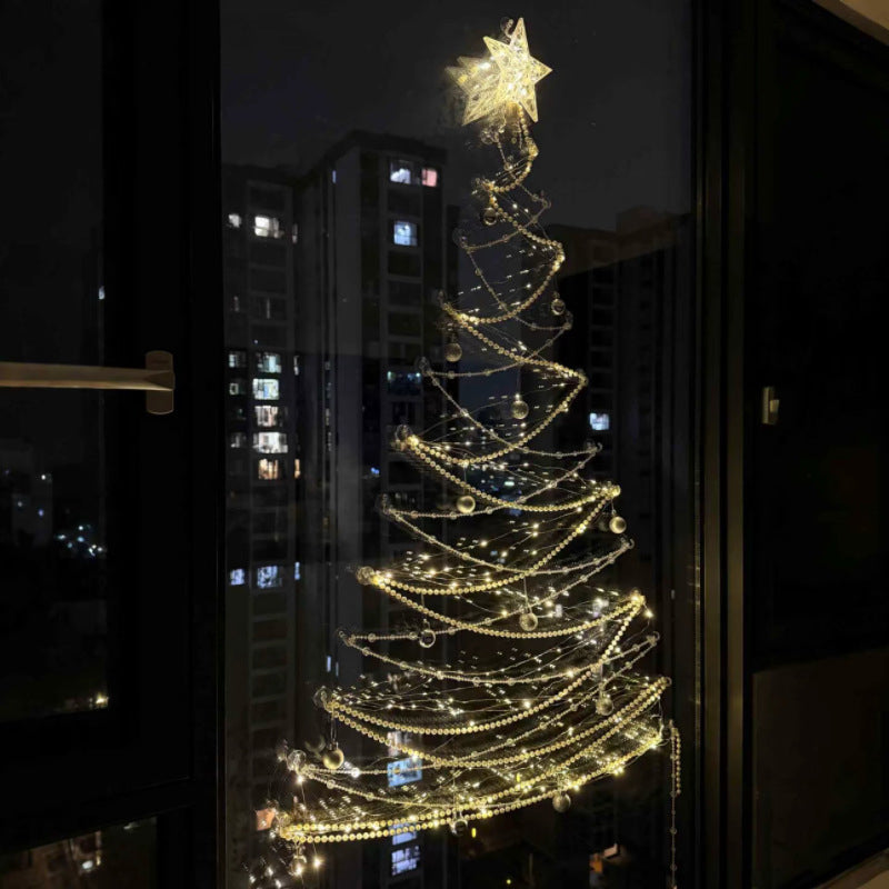 DIY-Weihnachtsbaumschmuck für raumhohe Fenster