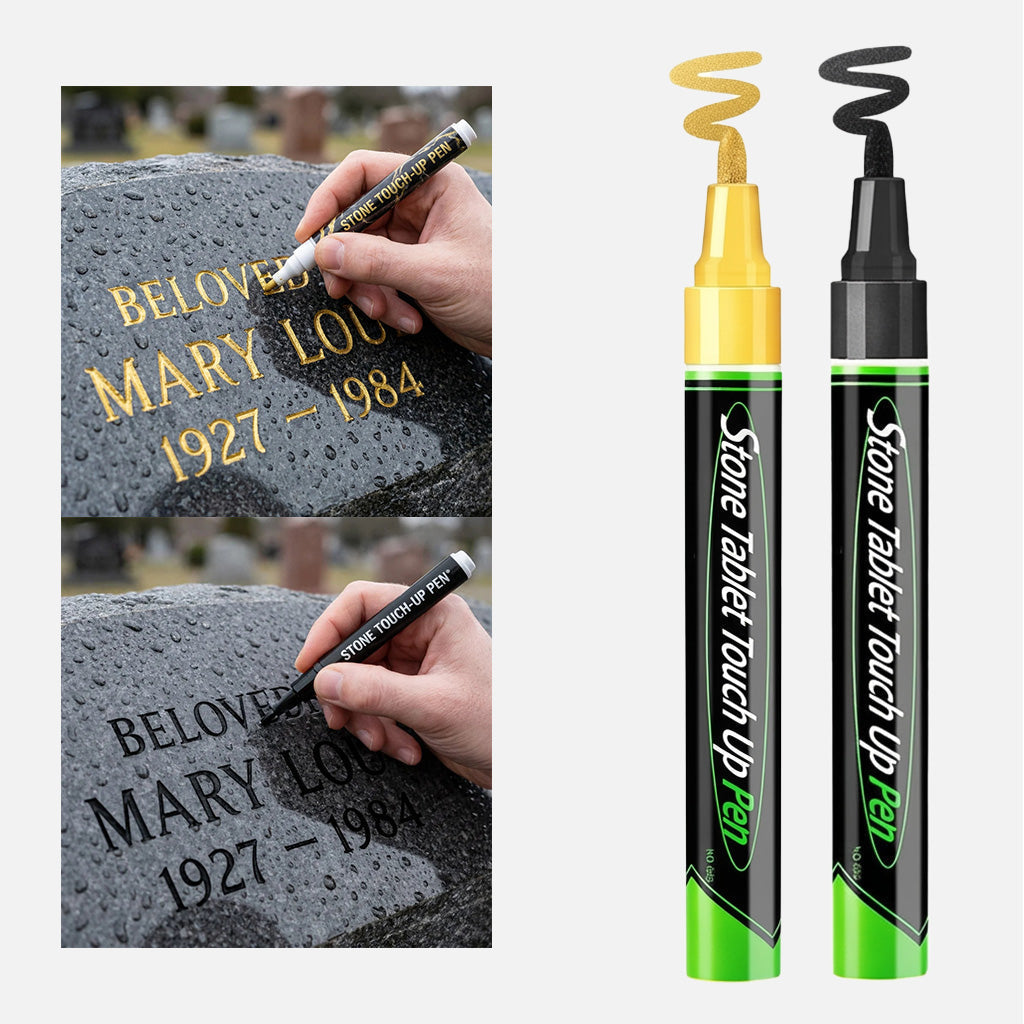 🎁 1 kaufen, 1 gratis erhalten 🐦 Goldfarbene Grabstein-Klammer zur Restaurierung verblasster Grabsteininschriften