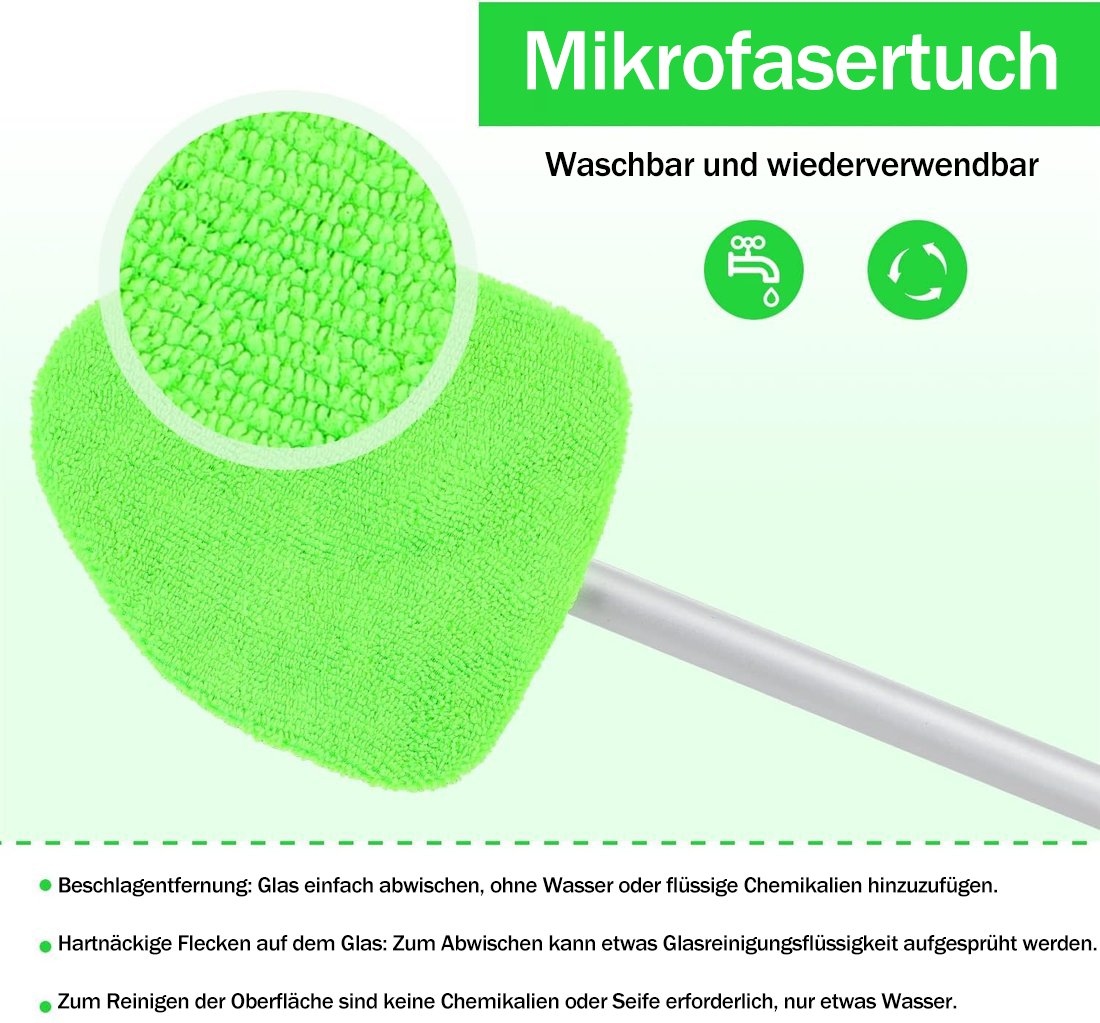 Mikrofaser-Scheibenreiniger mit ausziehbarem Griff