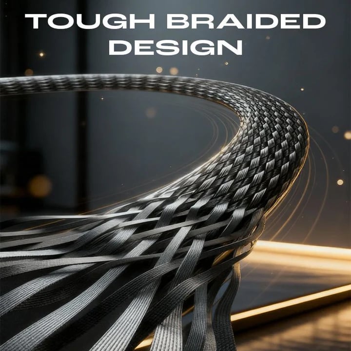 ⚡🔋 2-in-1 unsichtbares Ladekabel – 240-W-Schnellladekabel mit integriertem klappbarem Handyhalter! ✨📱