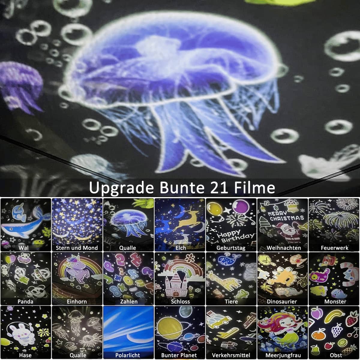 🔥Heißer Verkauf - 49% Rabatt🔥Kinder-Projektionsnachtlicht mit 15+ Themenfolien