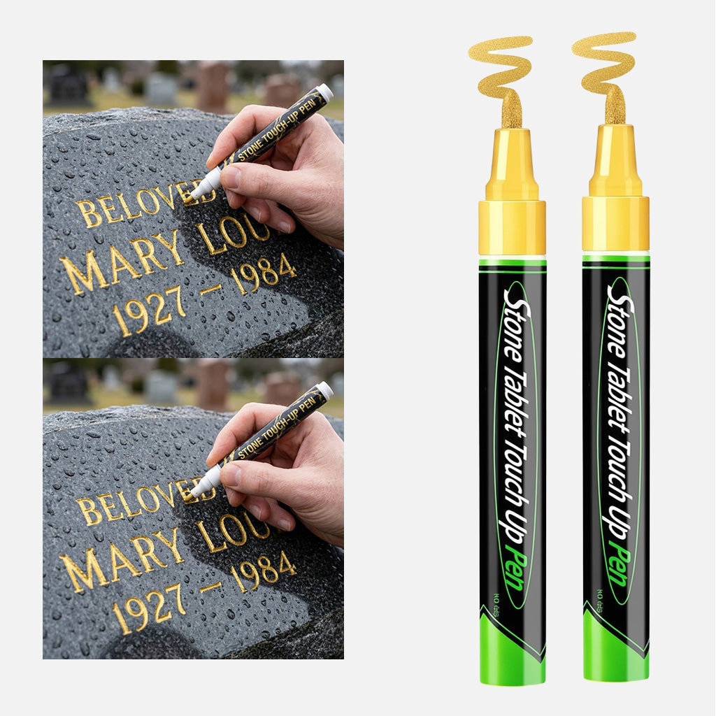 🎁 1 kaufen, 1 gratis erhalten 🐦 Goldfarbene Grabstein-Klammer zur Restaurierung verblasster Grabsteininschriften