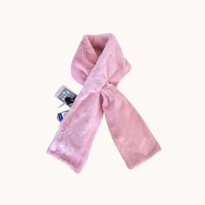 🧣✨ Geheimtasche im Schal – versteckter Reißverschluss für Handy, Karten und Schlüssel! ✨📱