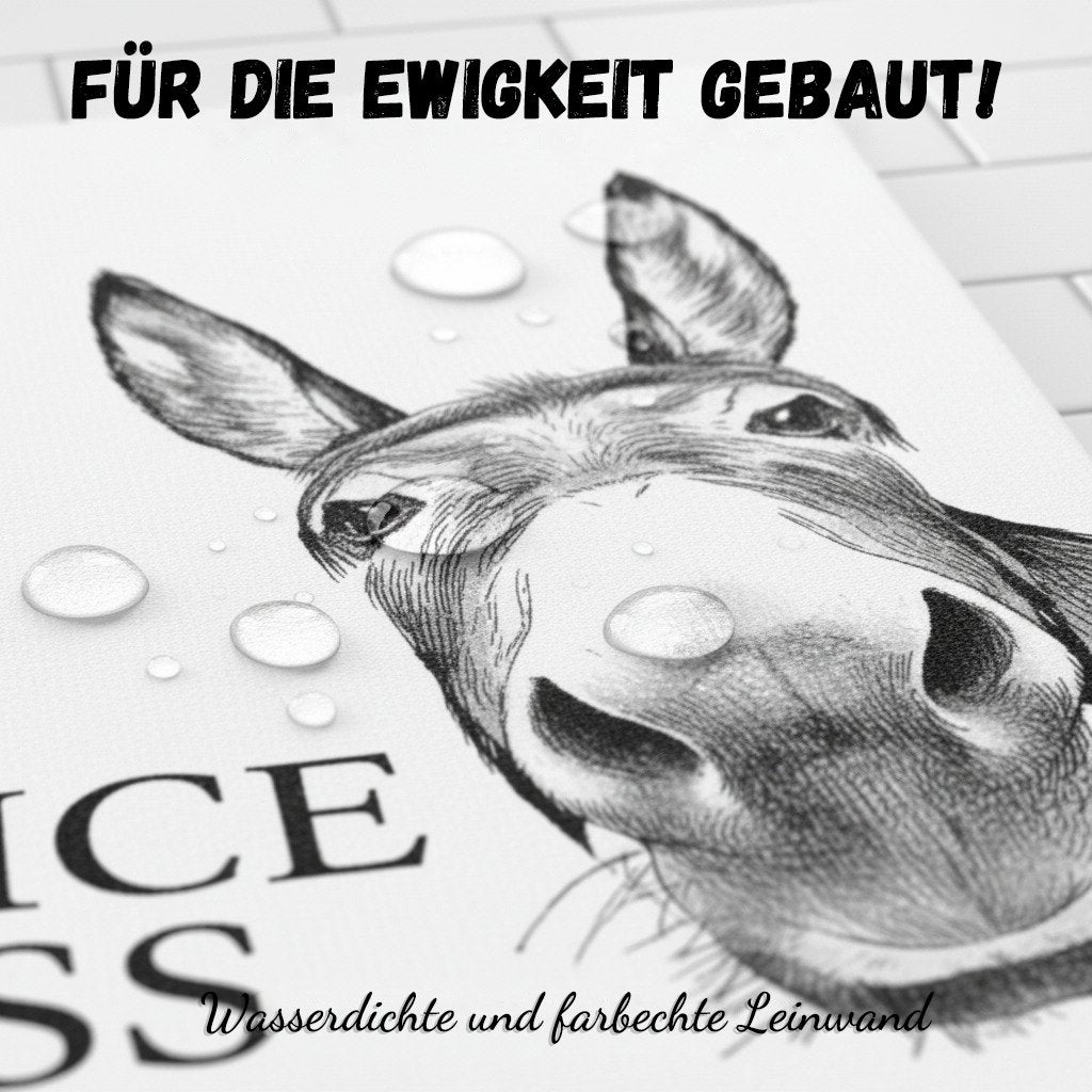🧻Lustige Wanddekoration fürs Badezimmer - Esel-Bild mit der Aufschrift „Nice Ass" (Schöner Arsch)