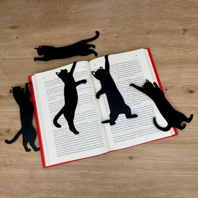 😺📚 Metall-Lesezeichen-Set – 5 bezaubernde Lesezeichen mit Katzenmotiv für Buchliebhaber! ✨🐾