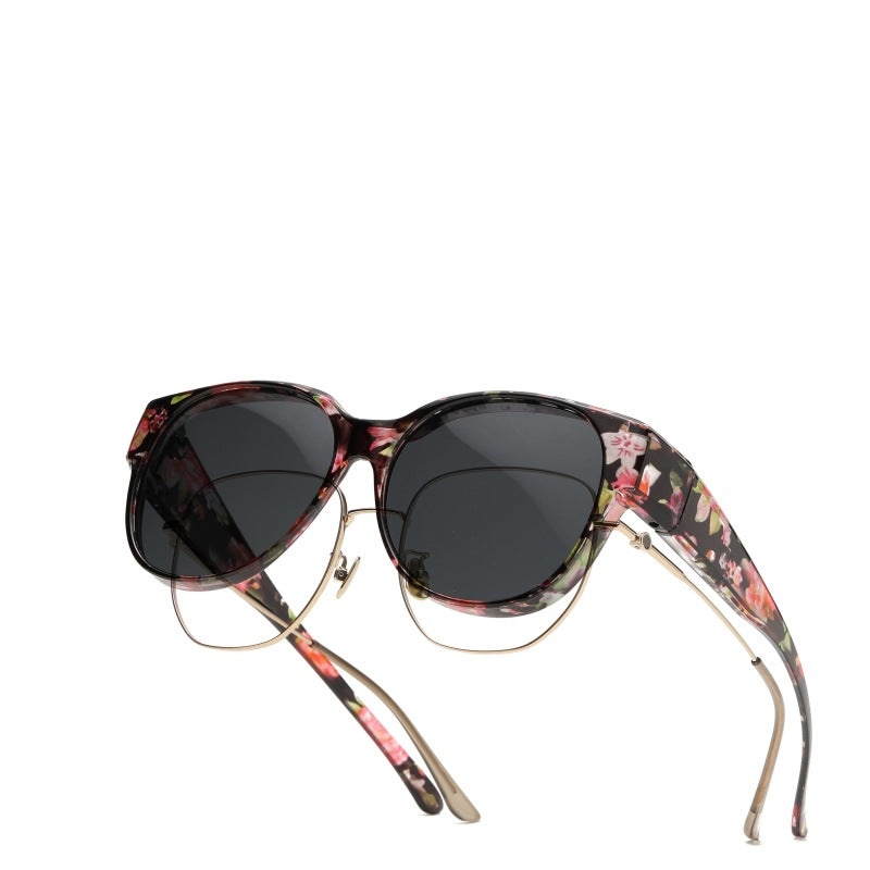 🕶 Neue Cat-Eye-Sonnenbrille in Übergröße, mit polarisierenden Gläsern und UV400-Schutz.