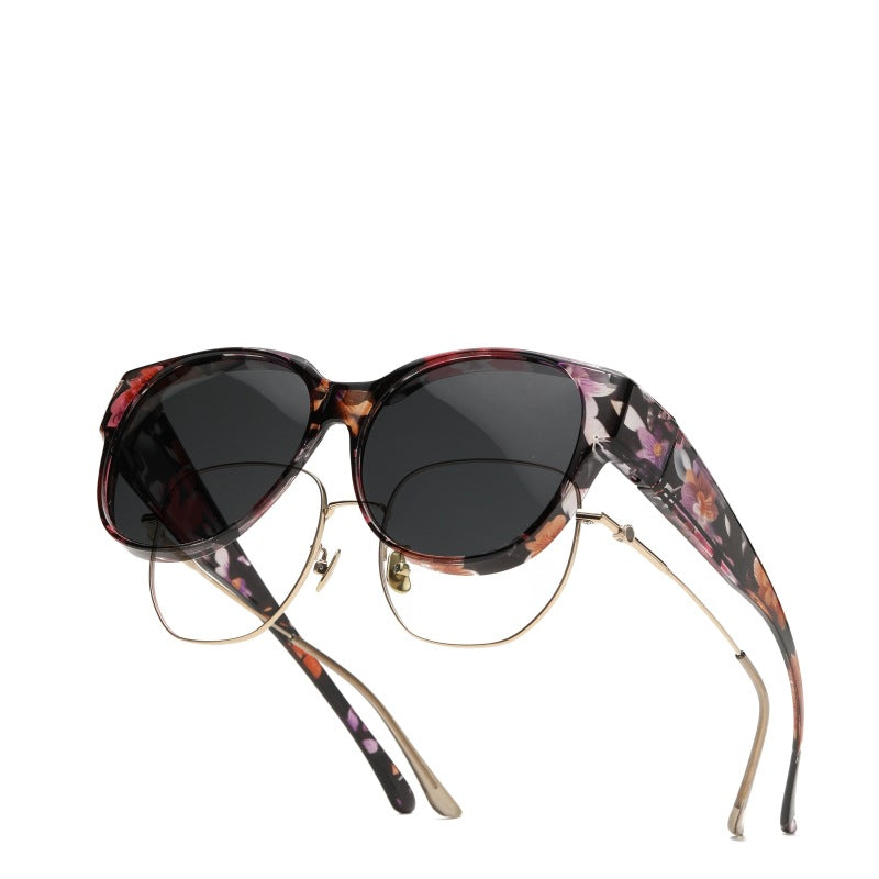 🕶 Neue Cat-Eye-Sonnenbrille in Übergröße, mit polarisierenden Gläsern und UV400-Schutz.