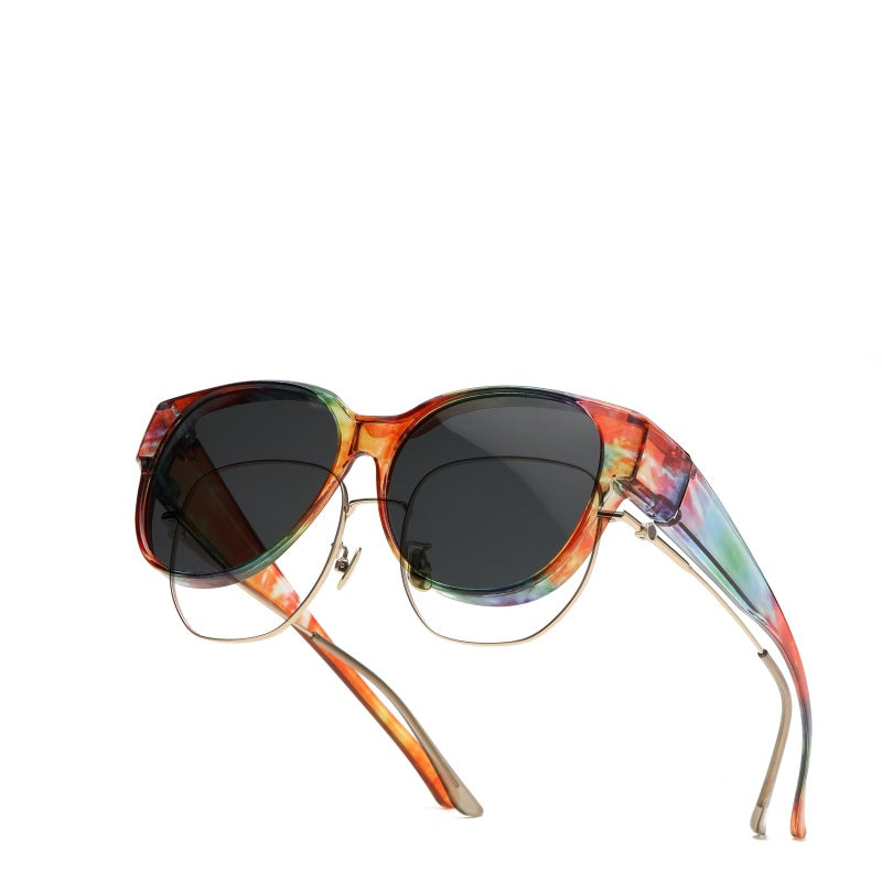 🕶 Neue Cat-Eye-Sonnenbrille in Übergröße, mit polarisierenden Gläsern und UV400-Schutz.