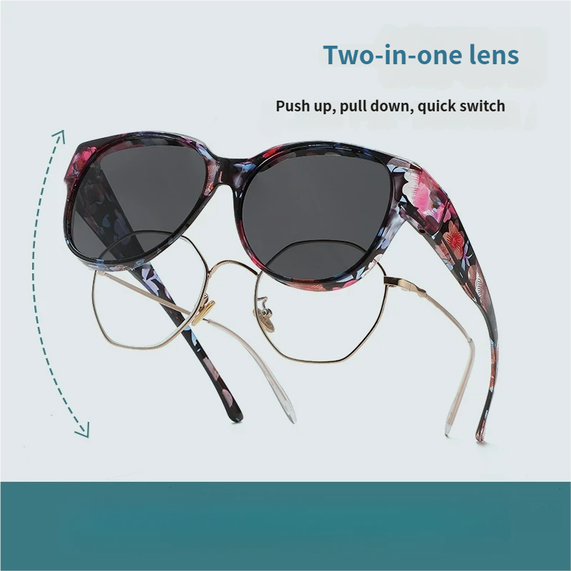 🕶 Neue Cat-Eye-Sonnenbrille in Übergröße, mit polarisierenden Gläsern und UV400-Schutz.
