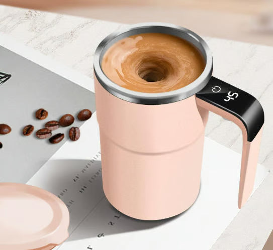 🧊✨ Intelligenter magnetischer Rührbecher – selbstkühlender Getränkemixer mit Temperaturanzeige! ✨🌀