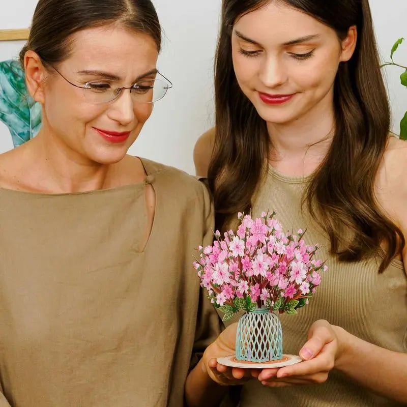 💌 Exklusiv zum Valentinstag: 3D-Pop-up-Karte mit Kirschblüten – das ultimative Andenken für Kartenliebhaber ❤️