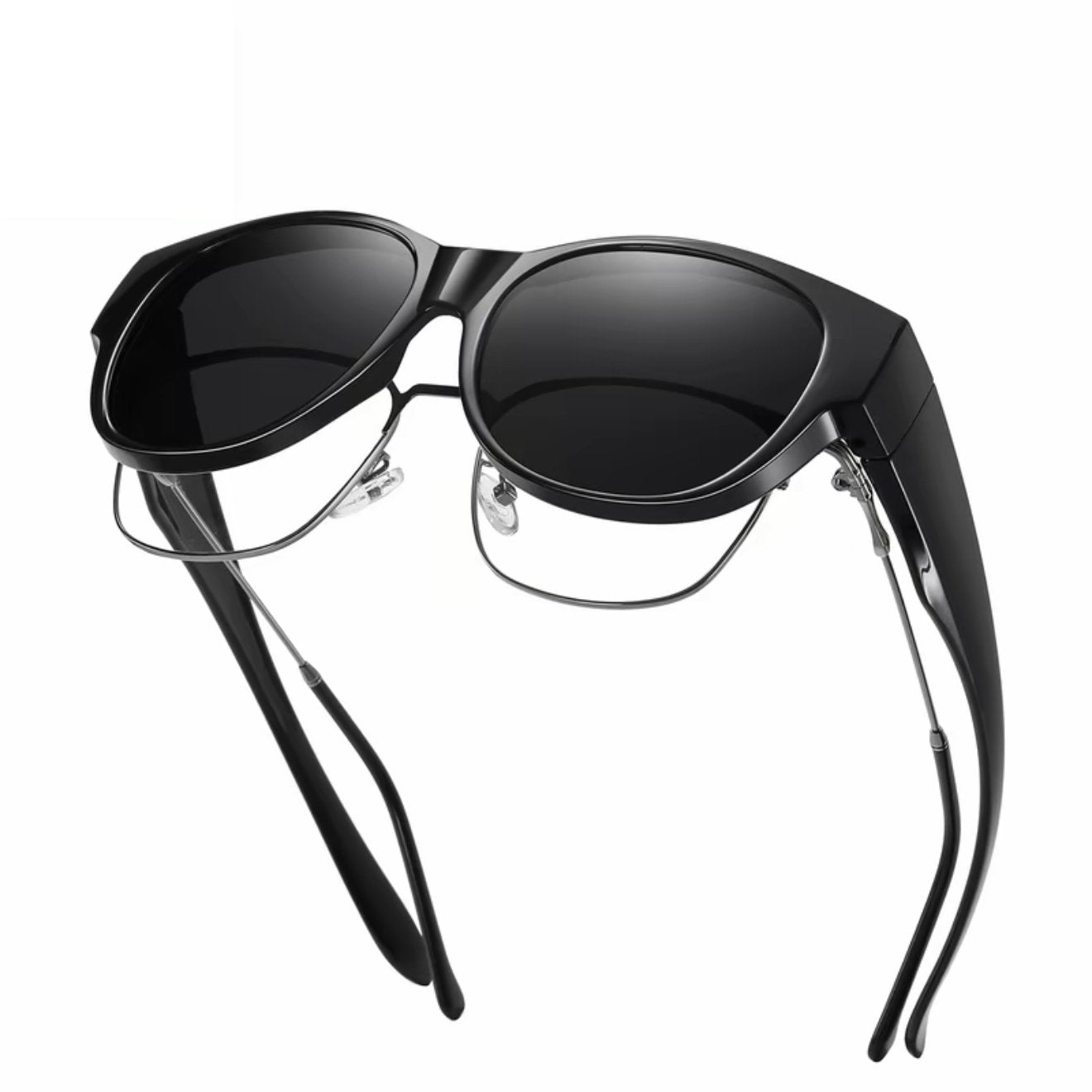 🕶 Neue Cat-Eye-Sonnenbrille in Übergröße, mit polarisierenden Gläsern und UV400-Schutz.