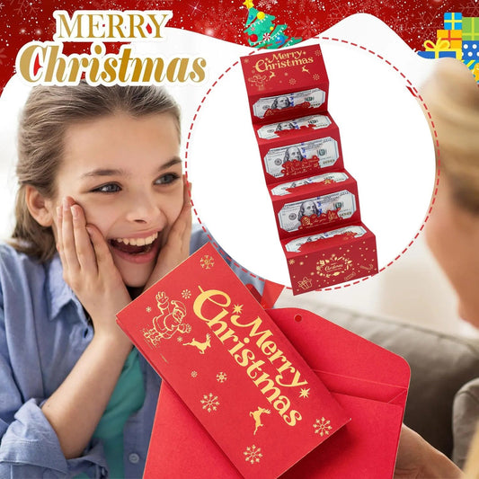 🎅Weihnachtsvorverkauf – 49 % Rabatt🎁 Kreativer, faltbarer Weihnachts-Geldumschlag zum Selbermachen🔥
