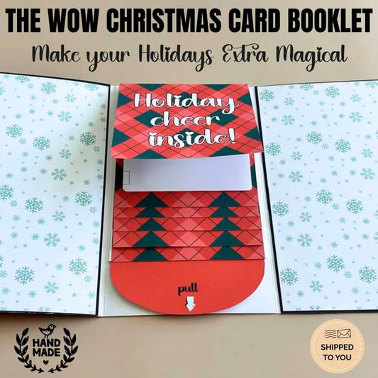 🎅✨Handgefertigtes Weihnachtsgeschenkbuch mit Wasserfall♻️Kostenloses PDF inklusive!