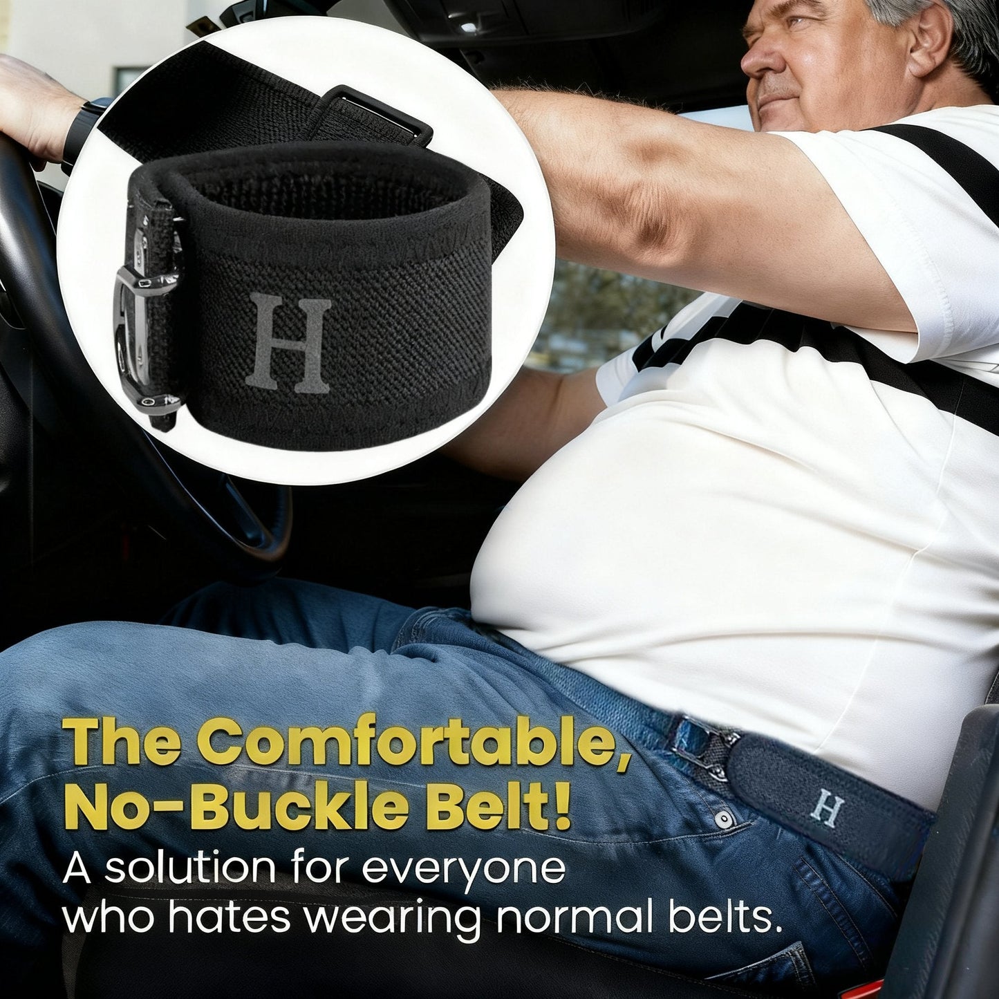 🔗✨ Elastischer Gürtel ohne Schnalle – Patentiertes, flexibles, unsichtbares Design mit taktischem Hakensystem! ✨🛡️