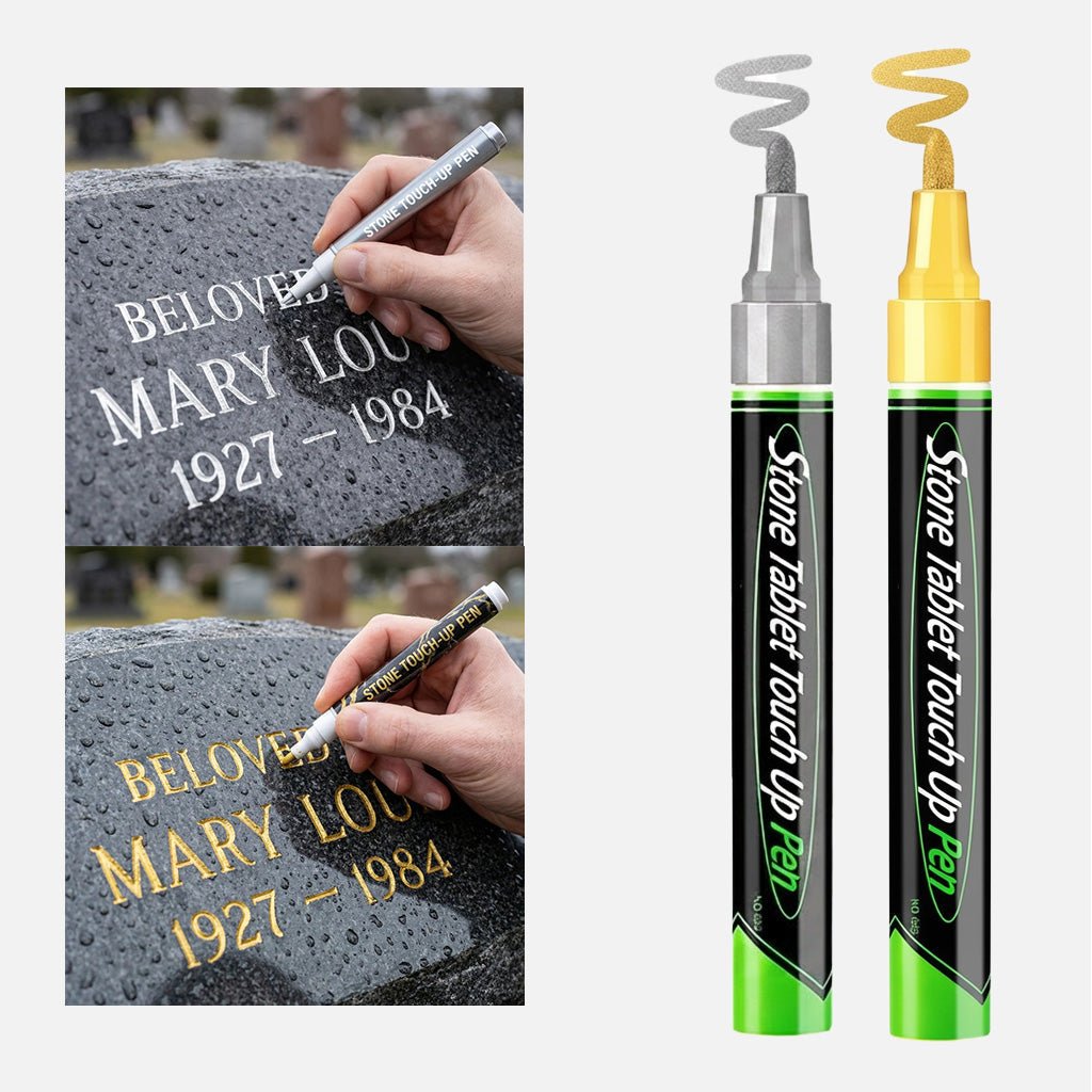 🎁 1 kaufen, 1 gratis erhalten 🐦 Goldfarbene Grabstein-Klammer zur Restaurierung verblasster Grabsteininschriften