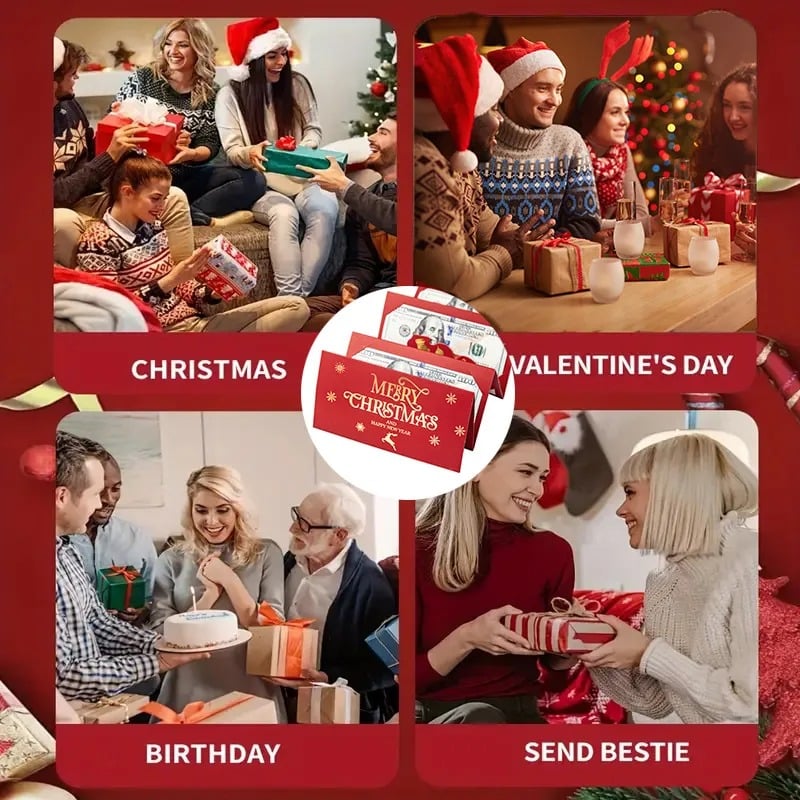 🎅Weihnachtsvorverkauf – 49 % Rabatt🎁 Kreativer, faltbarer Weihnachts-Geldumschlag zum Selbermachen🔥