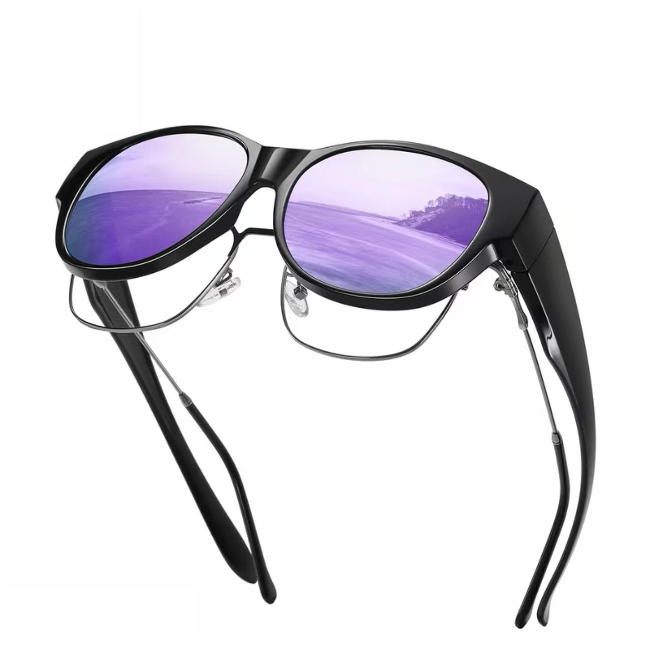 🕶 Neue Cat-Eye-Sonnenbrille in Übergröße, mit polarisierenden Gläsern und UV400-Schutz.