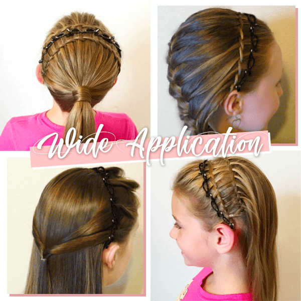 Doppelte Ponyfrisur mit Haarnadel