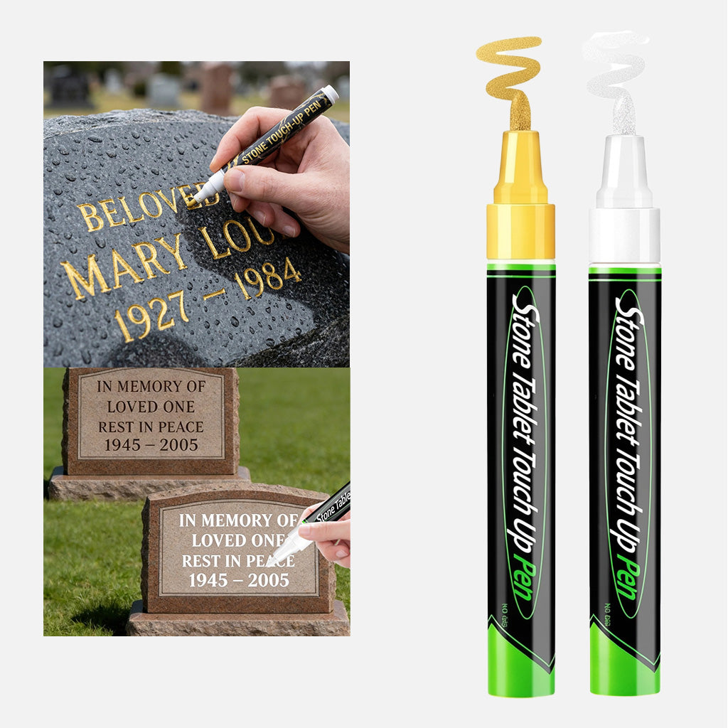 🎁 1 kaufen, 1 gratis erhalten 🐦 Goldfarbene Grabstein-Klammer zur Restaurierung verblasster Grabsteininschriften