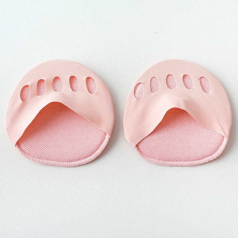 👠✨ Fünfzehen-Vorderfußpolster für Frauen | Stoßdämpfende Einlegesohlen für hohe Absätze | Schwarz/Beig