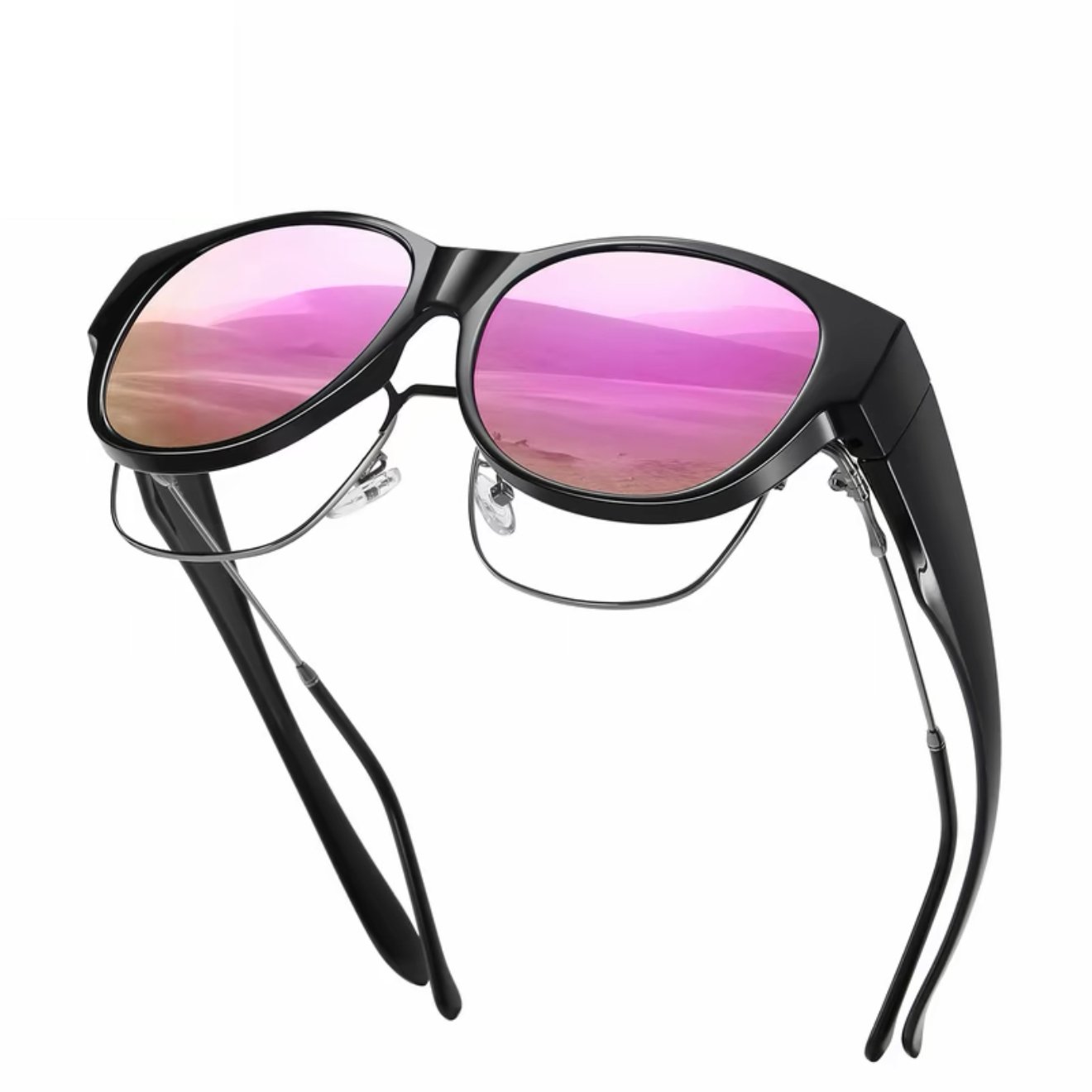 🕶 Neue Cat-Eye-Sonnenbrille in Übergröße, mit polarisierenden Gläsern und UV400-Schutz.