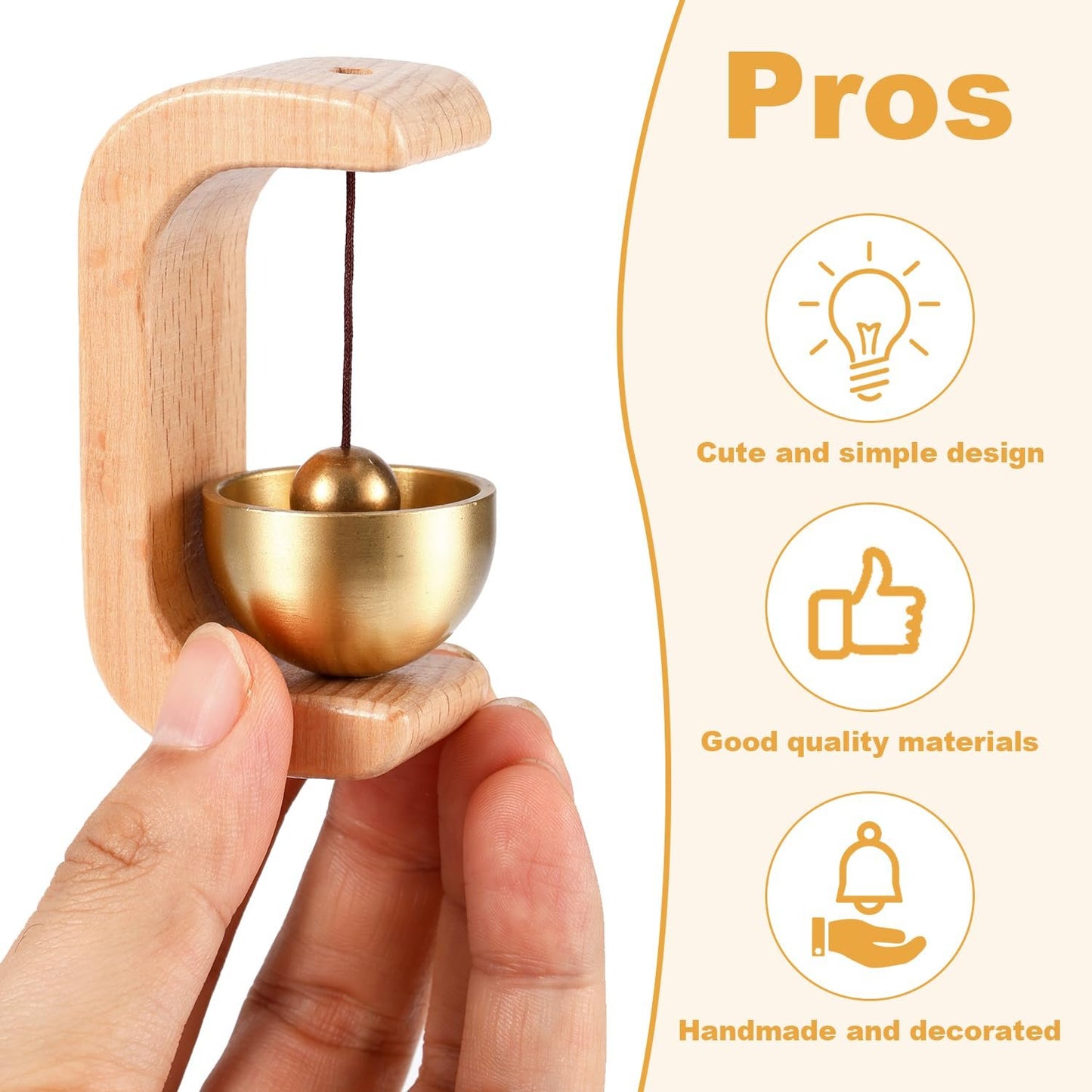 🔔 Magnetische Holztürklingel für alle Materialien