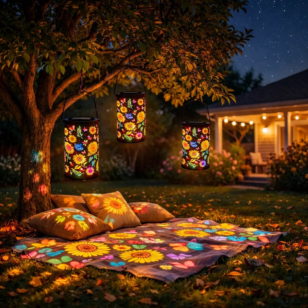 🌞Bunte Solar-Gartenlaterne mit Sonnenblumen-Leuchteffekt