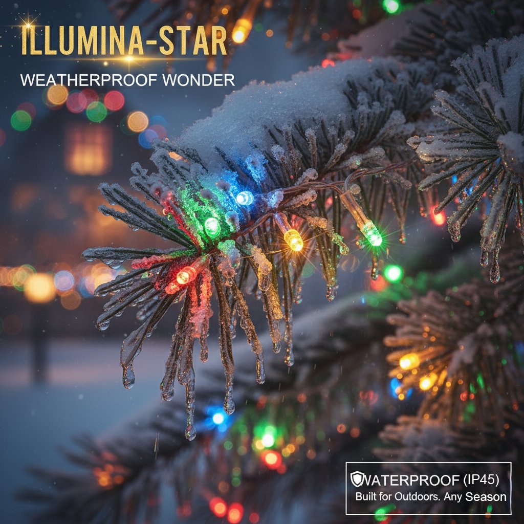 🎄✨ Starlight Cascade Lichtshow – Magische Weihnachtsbeleuchtung mit 8 Modi und Fernbedienung! ✨🌟