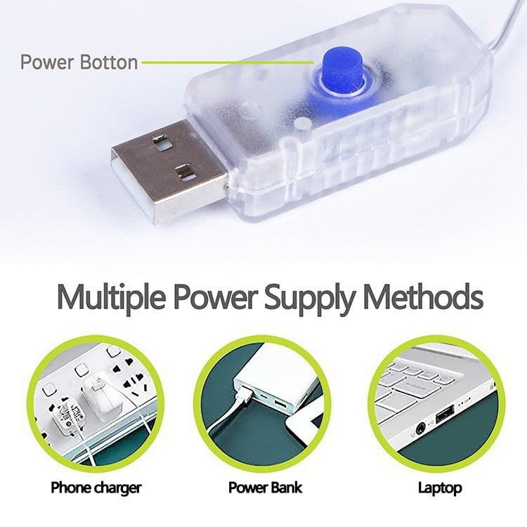 🎁Früher Weihnachtsverkauf 49 % Rabatt🎅LED-Lichterkette, USB-betriebene LED-Lichtvorhang für Geschenkverpackungen