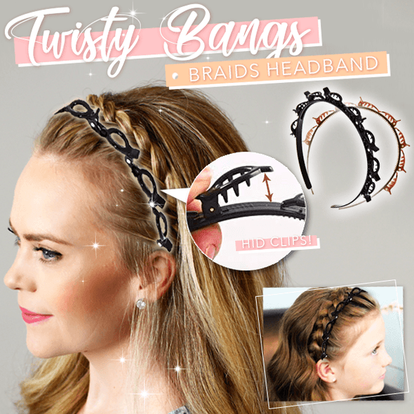 Doppelte Ponyfrisur mit Haarnadel
