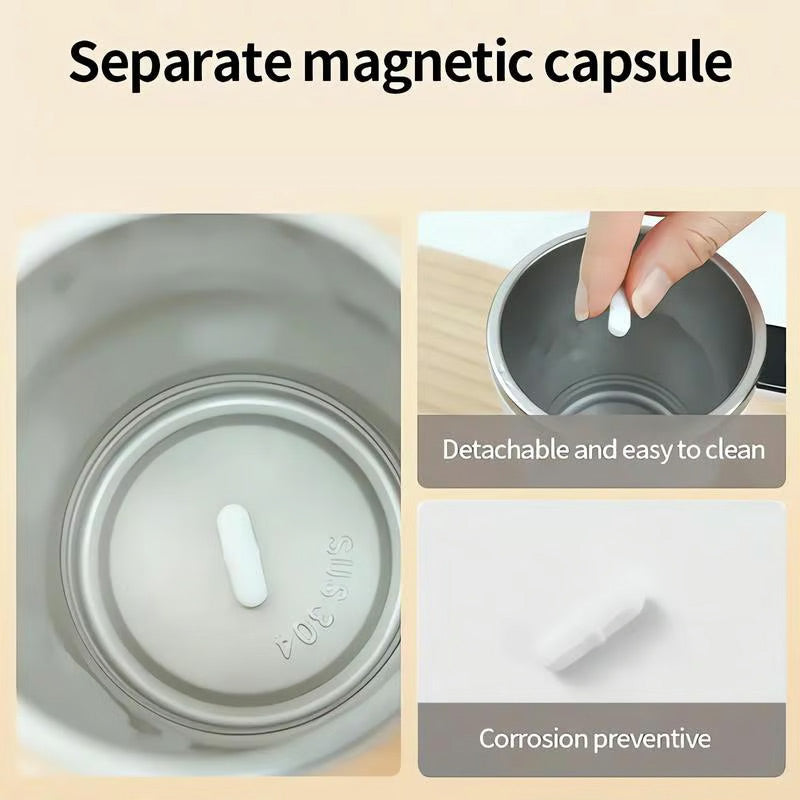 🧊✨ Intelligenter magnetischer Rührbecher – selbstkühlender Getränkemixer mit Temperaturanzeige! ✨🌀
