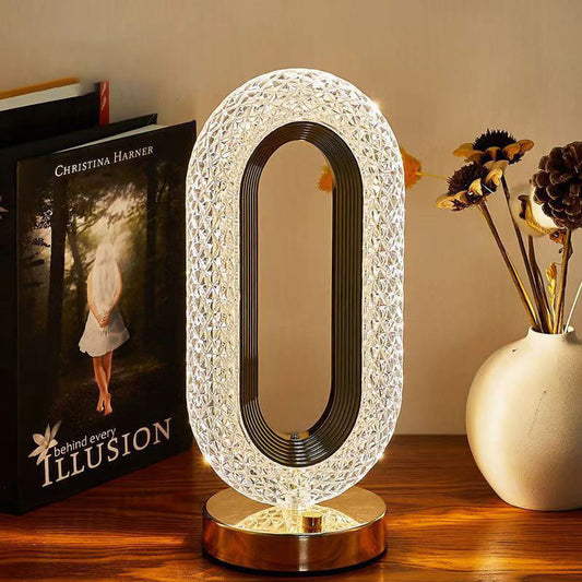 Wiederaufladbare luxuriöse Kristall-LED-Nachtlampe