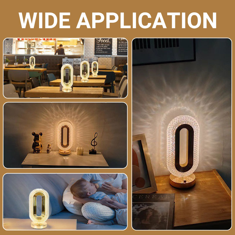 Wiederaufladbare luxuriöse Kristall-LED-Nachtlampe