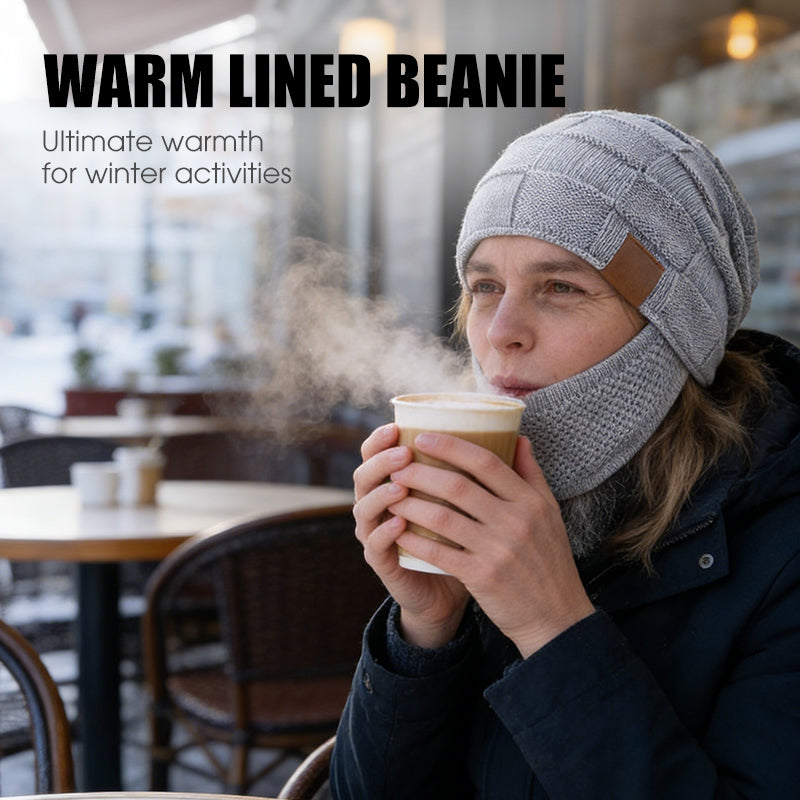🔥Wintermütze mit Gesichtsschutz - hält Sie auch bei extremer Kälte bis zu -20°C warm.