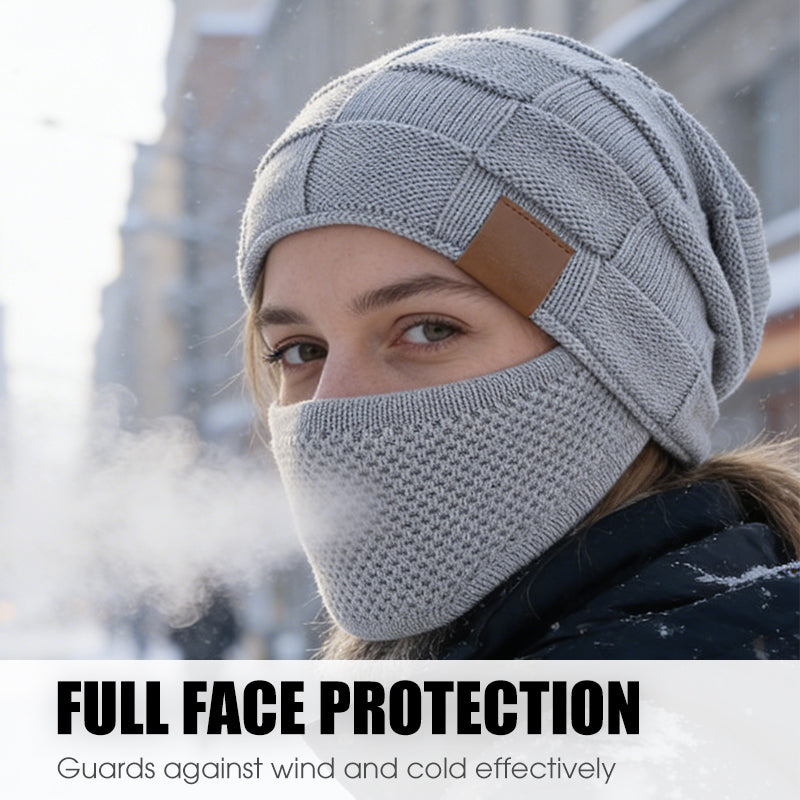 🔥Wintermütze mit Gesichtsschutz - hält Sie auch bei extremer Kälte bis zu -20°C warm.