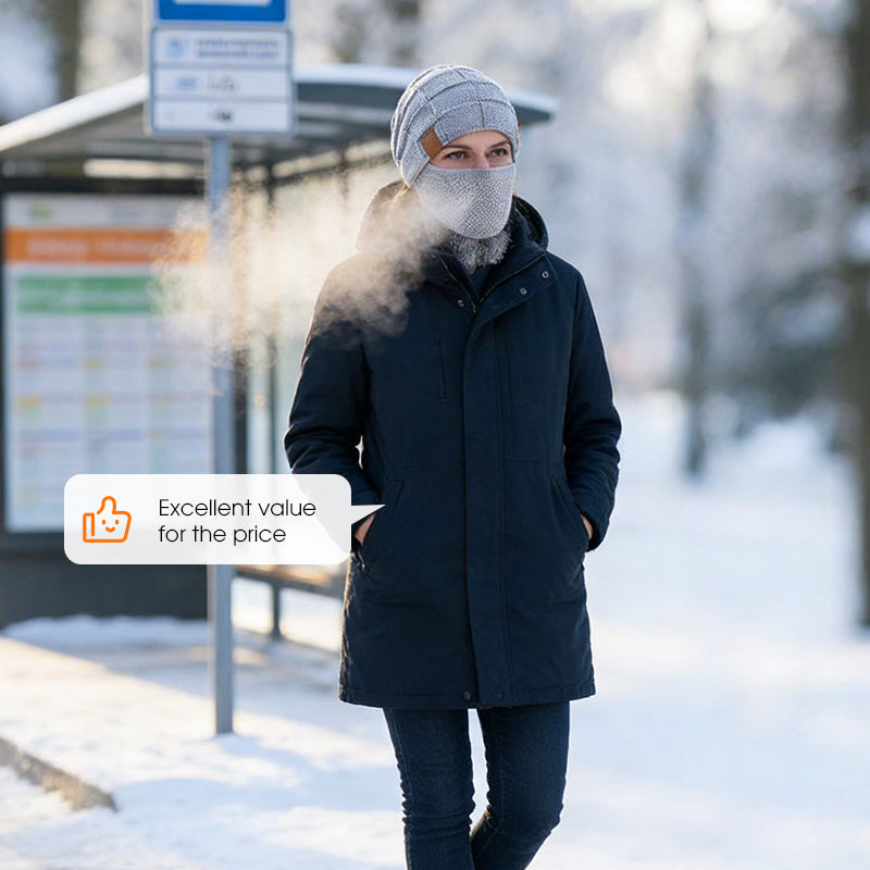 🔥Wintermütze mit Gesichtsschutz - hält Sie auch bei extremer Kälte bis zu -20°C warm.