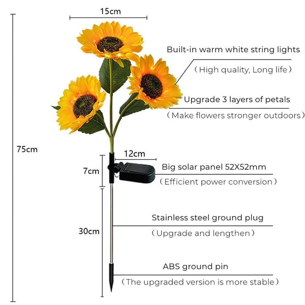 🌻60 % RABATT! ☀️ Wasserdichte Solarlampen – Realistische Blütenblätter, wetterfest (IP65) und leuchten automatisch 8–12 Stunden lang ☀️🌻